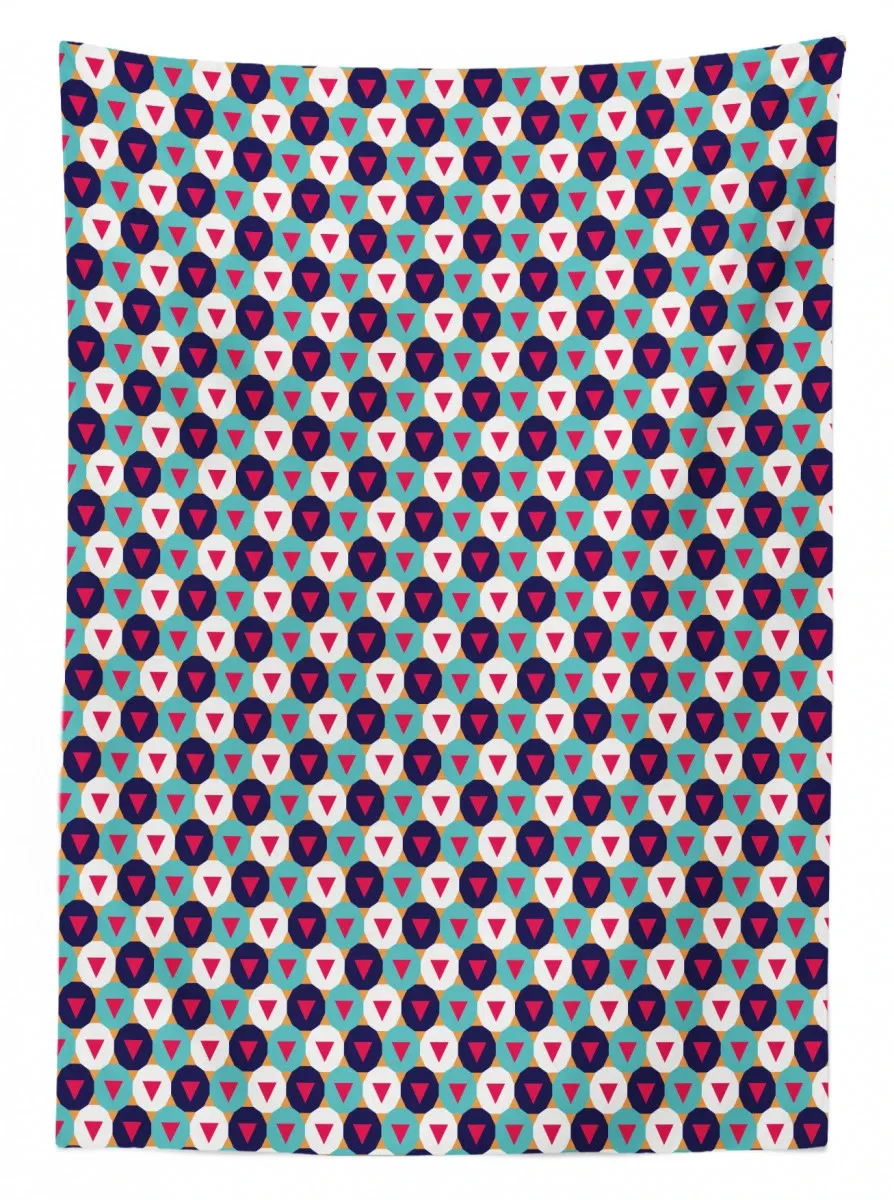 Circular Polygonal Motifs In Trinagles 3D Printed Tablecloth Table Decor circular polygonal motifs in trinagles 3d printed tablecloth table decor 5724