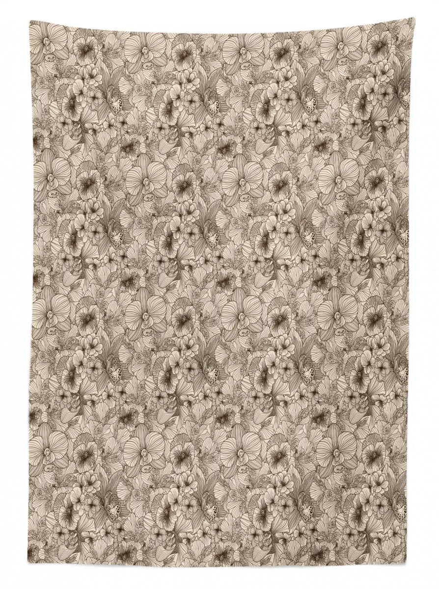 classic retro spring blooms 3d printed tablecloth table decor 7109