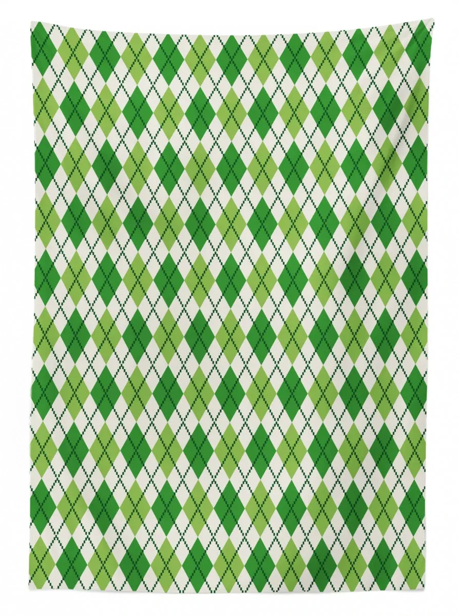 classical argyle pattern 3d printed tablecloth table decor 2452