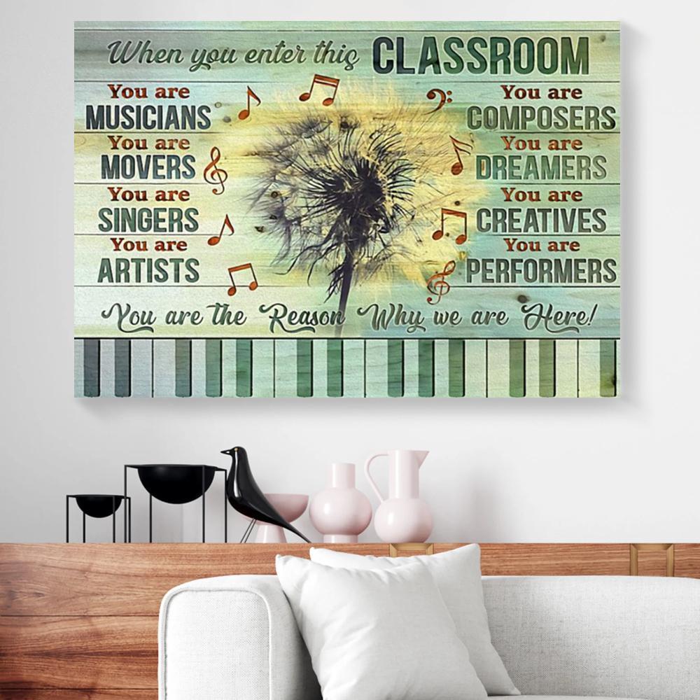 classroom dandelion piano canvas prints wall art decor 4472