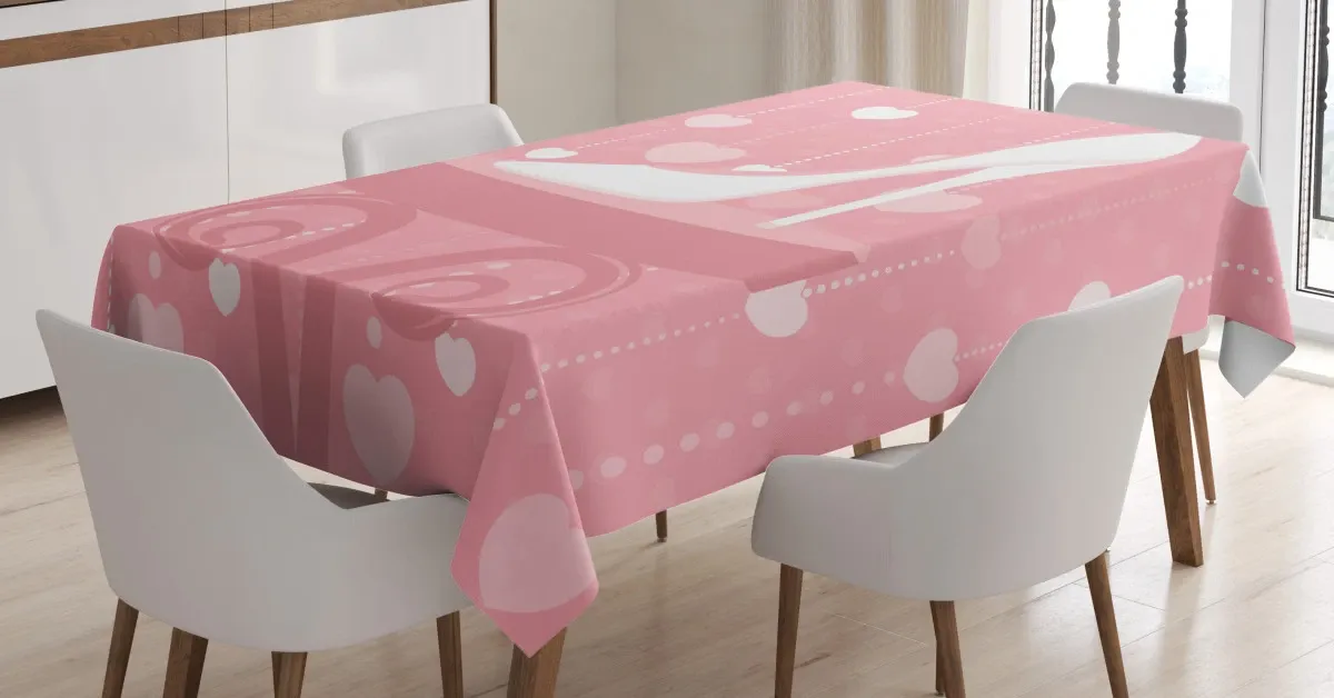 classy female shoe heart 3d printed tablecloth table decor 3718