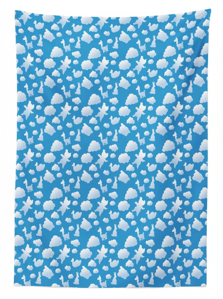 clouds duck bear and rabbit 3d printed tablecloth table decor 2156