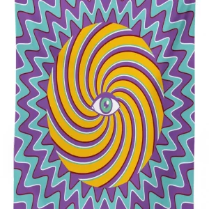 color hypnotic circles 3d printed tablecloth table decor 1158