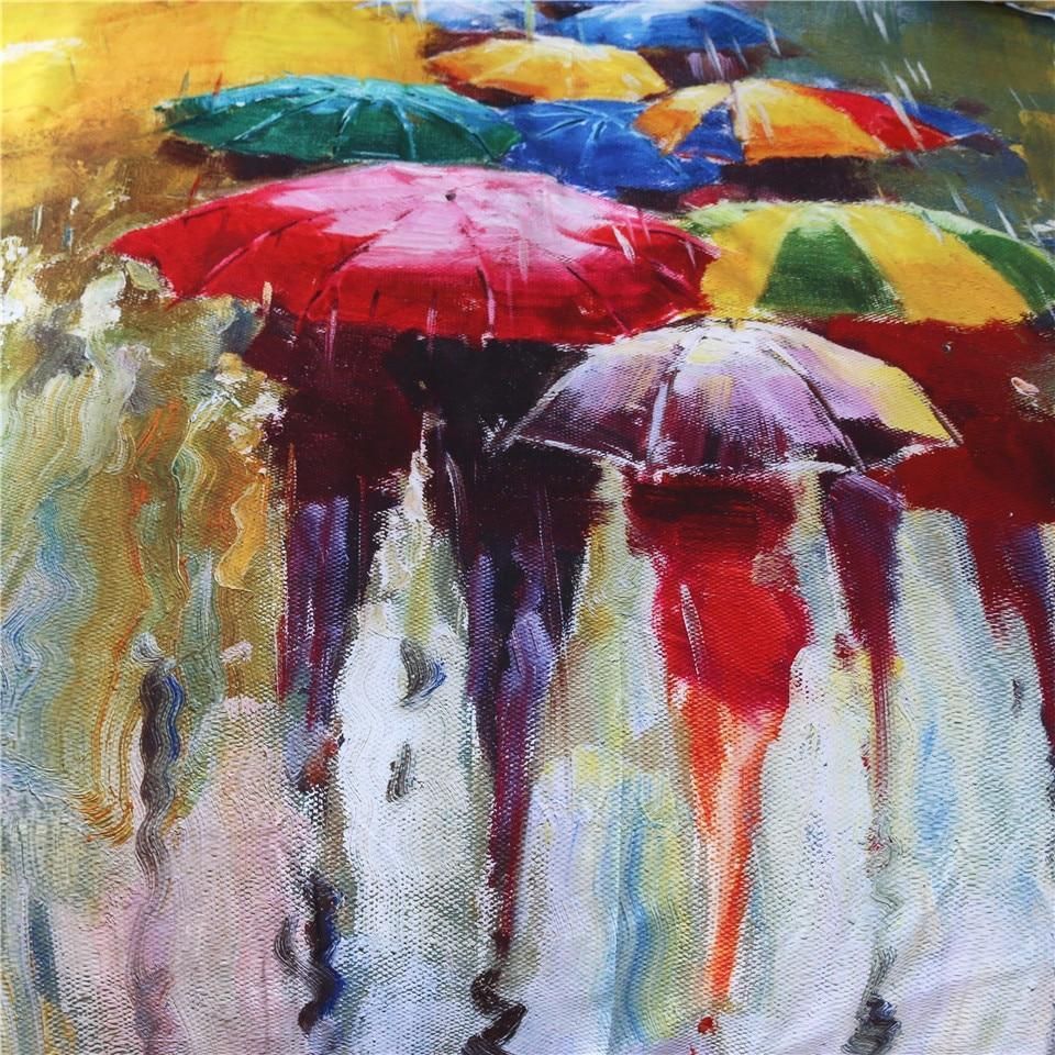 colored umbrella duvet cover bedding set 3112