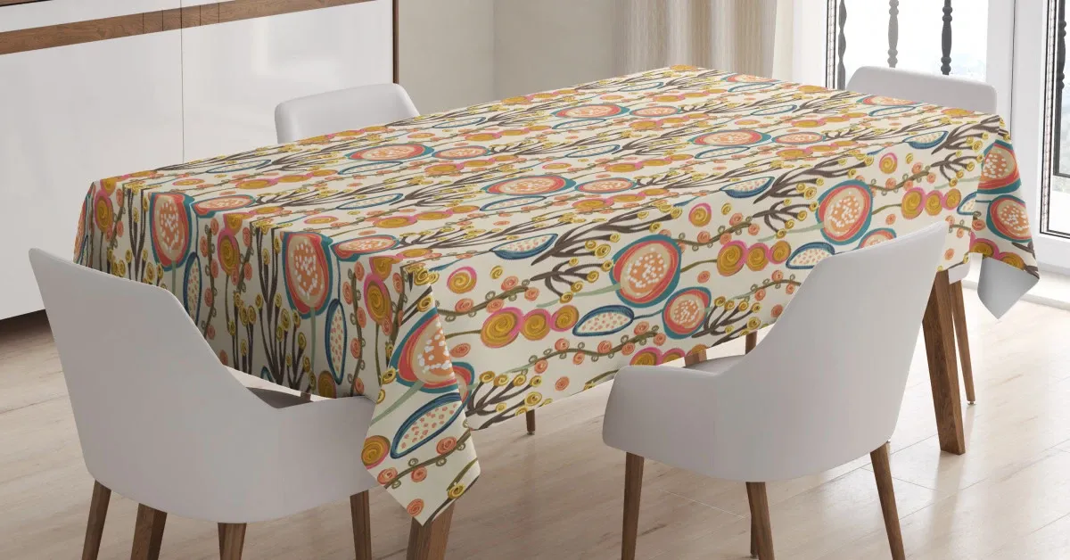 colorful abstract design 3d printed tablecloth table decor 8139