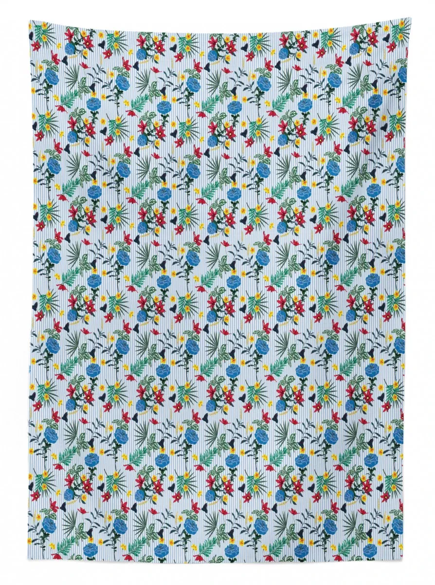 colorful bouquets stripes 3d printed tablecloth table decor 8861