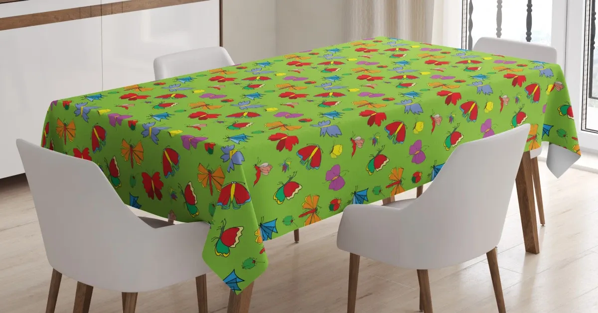 colorful bugs insects 3d printed tablecloth table decor 3859