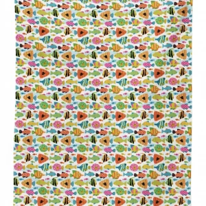 colorful cartoon fish 3d printed tablecloth table decor 4061