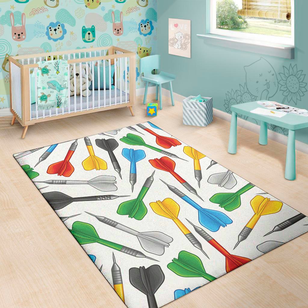 colorful darts pattern print area rug floor decor 7124
