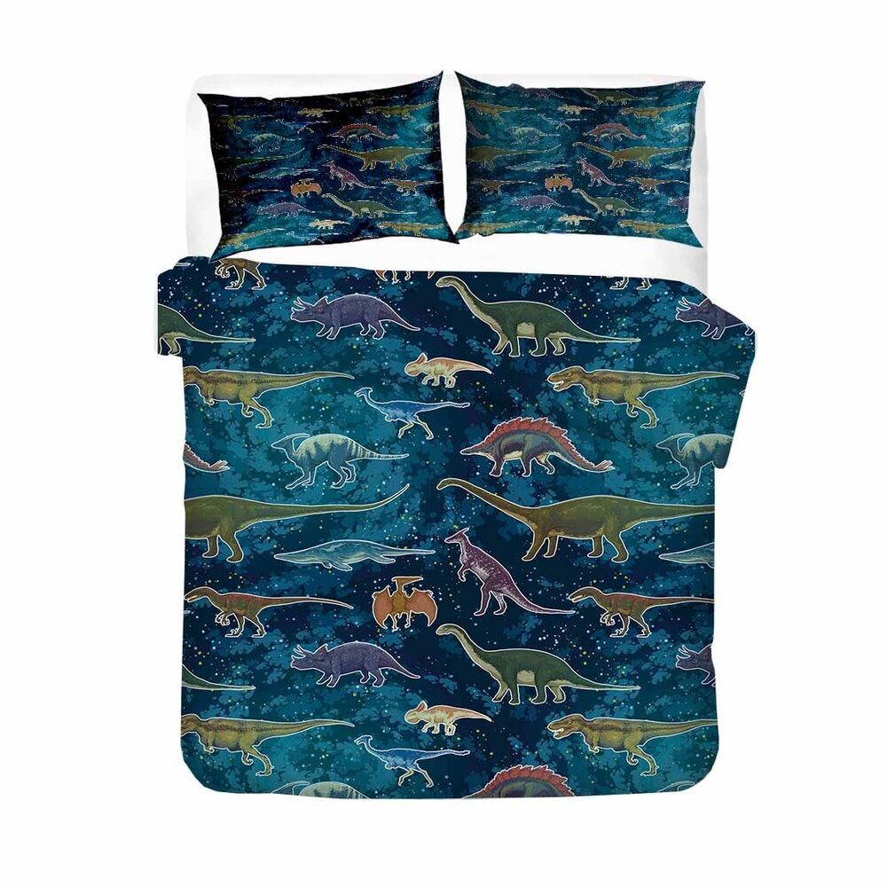 Colorful Dinosaur Cartoon Printed Bedding Set Bedroom Decor colorful dinosaur cartoon printed bedding set bedroom decor 8992