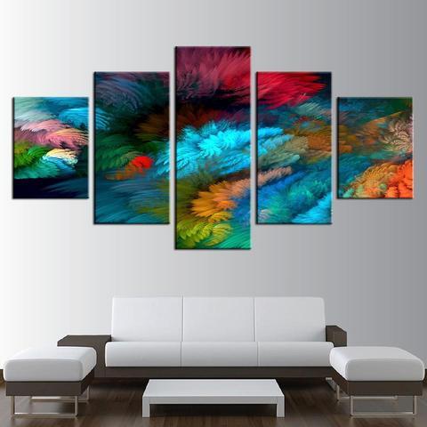 colorful display abstract 5 panel canvas art wall decor 2978