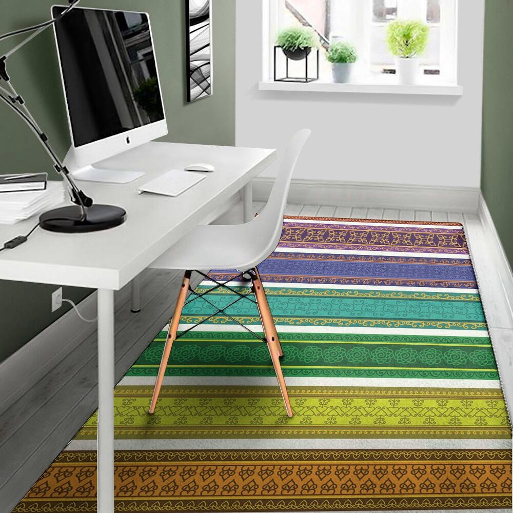 colorful ethnic pattern print area rug floor decor 1454
