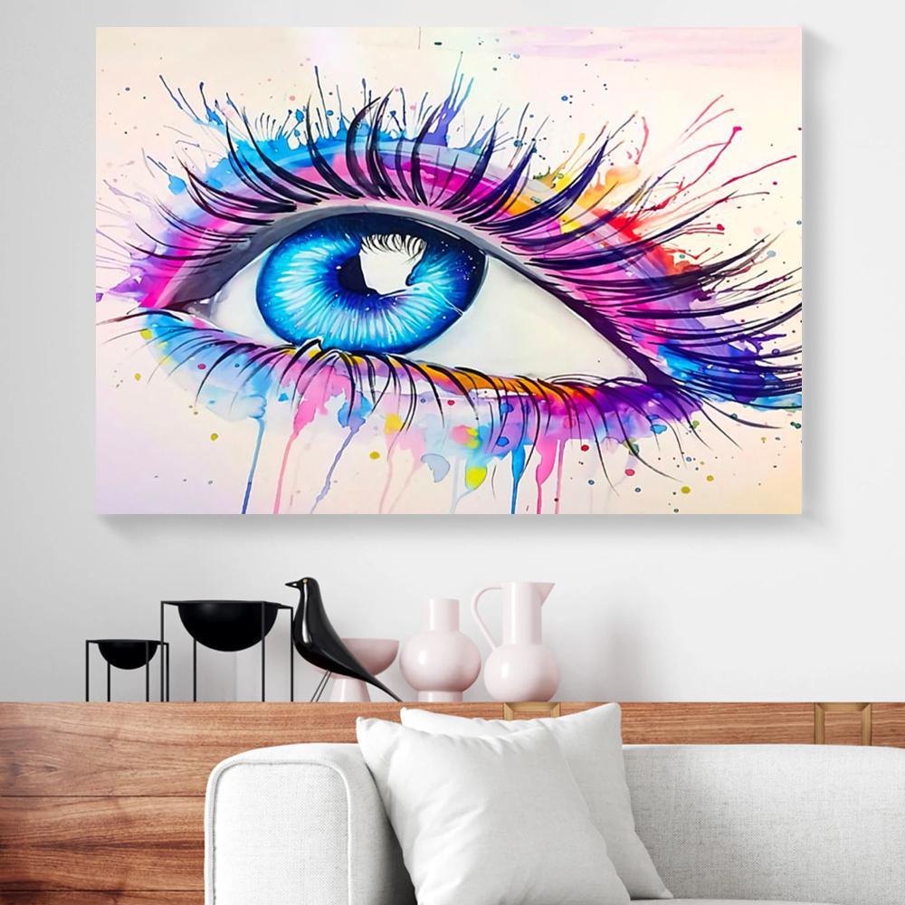 Colorful Eye Human Art Canvas Prints - Wall Art Decor colorful eye human art canvas prints wall art decor 2668