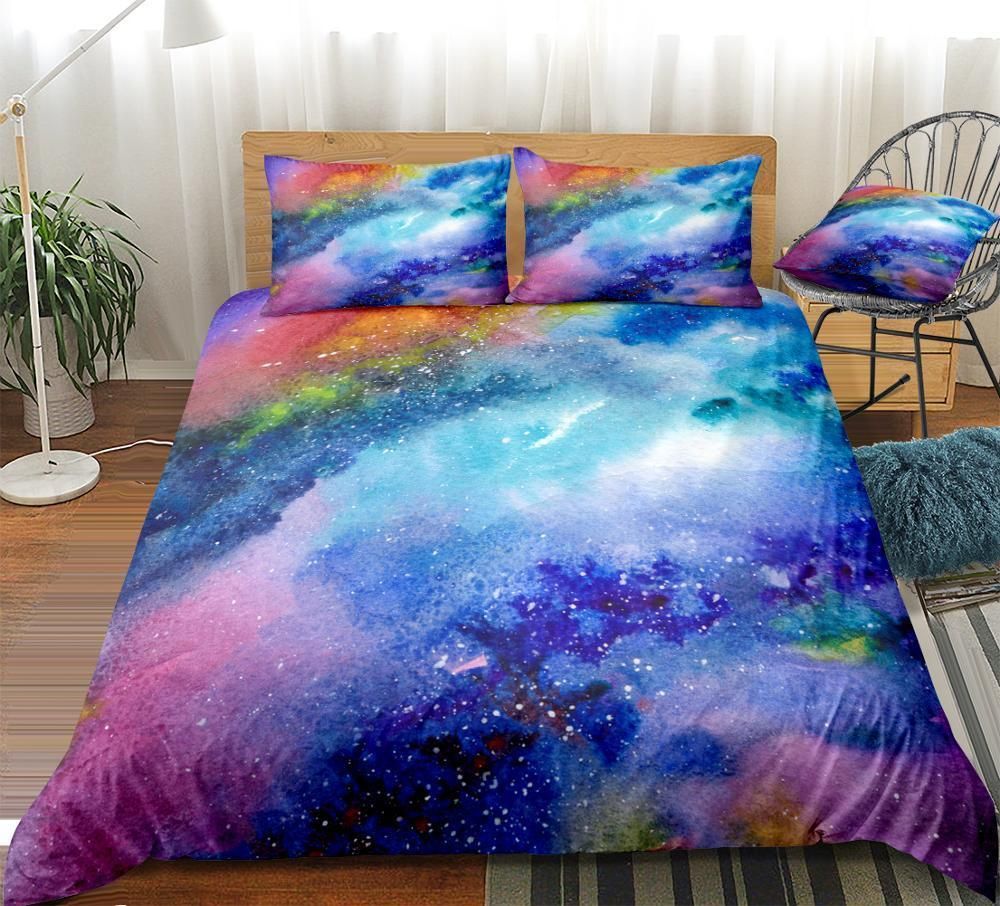Colorful Galaxy Art Duvet Cover Bedding Set