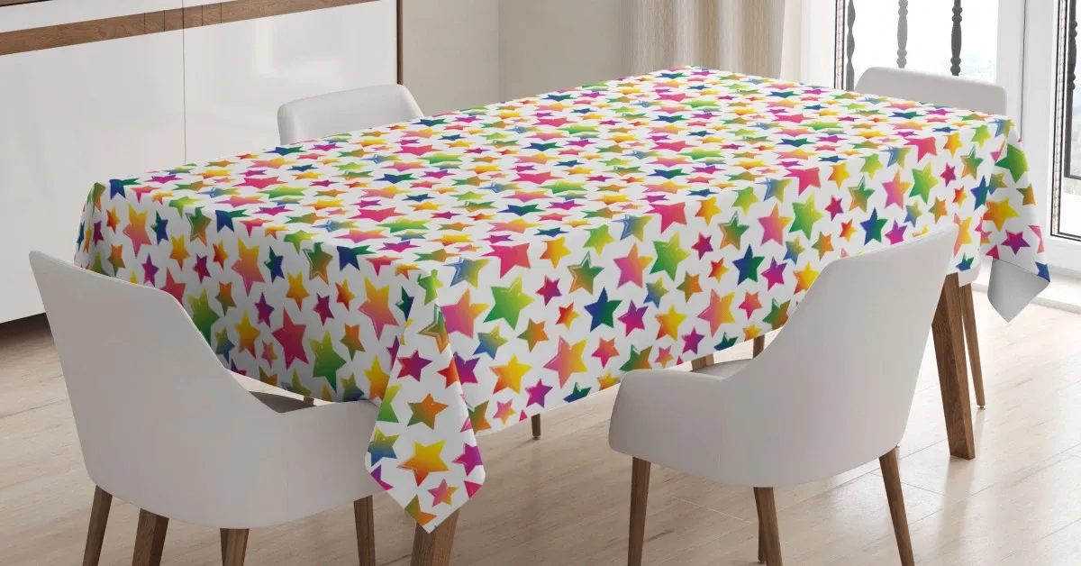 Colorful Grunge Shapes 3D Printed Tablecloth Table Decor colorful grunge shapes 3d printed tablecloth table decor 4924