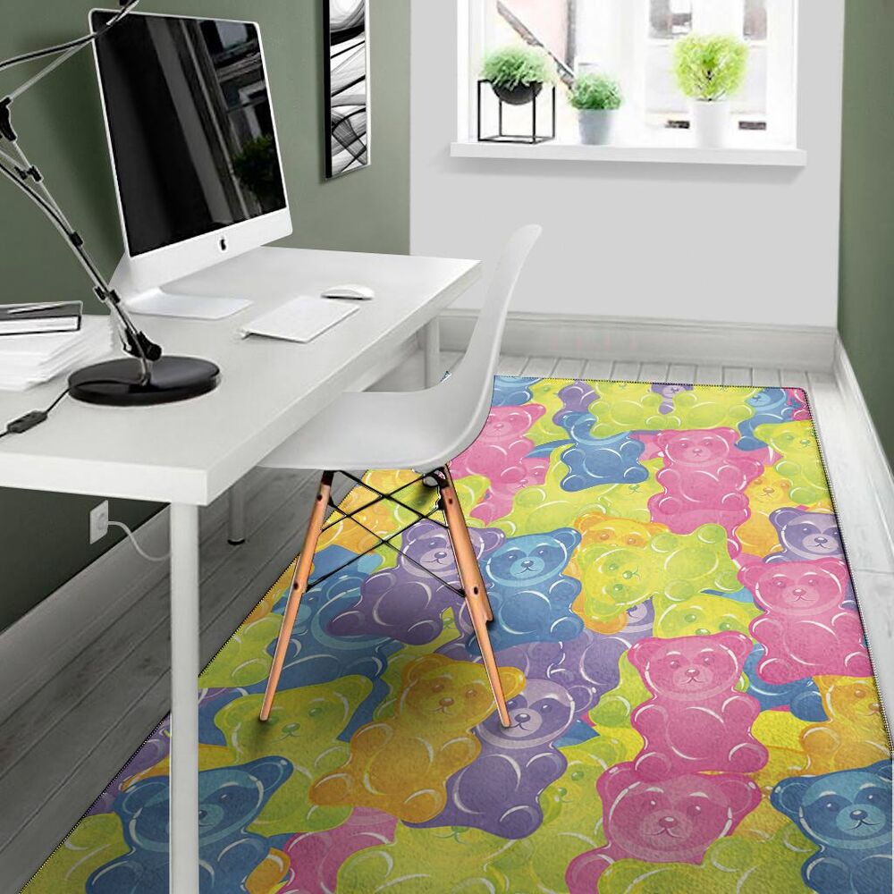 Colorful Gummy Bear Print Area Rug Floor Decor colorful gummy bear print area rug floor decor 5806