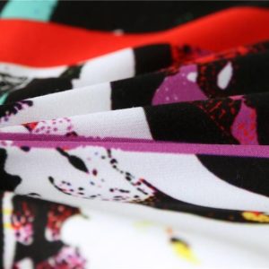 colorful lines skull duvet cover bedding set 7043