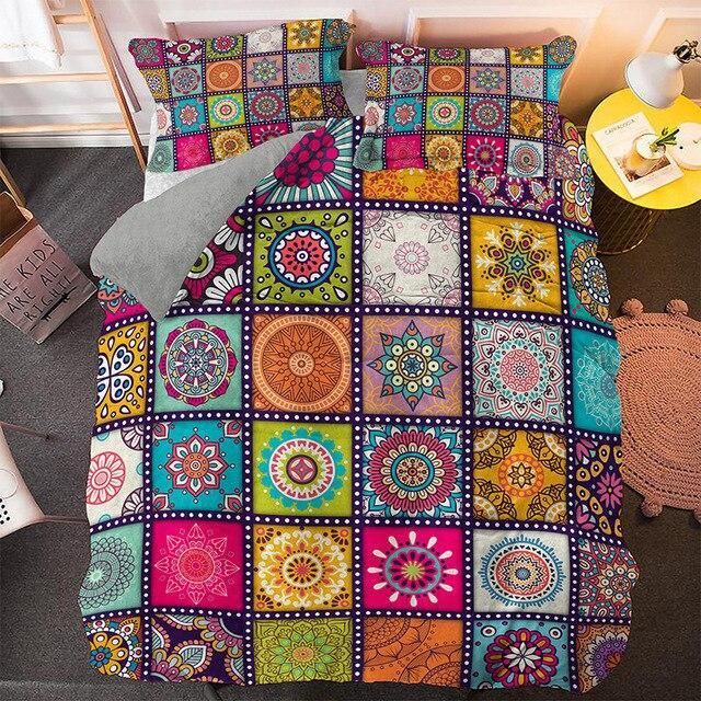colorful mandala vintage duvet cover bedding set 1242