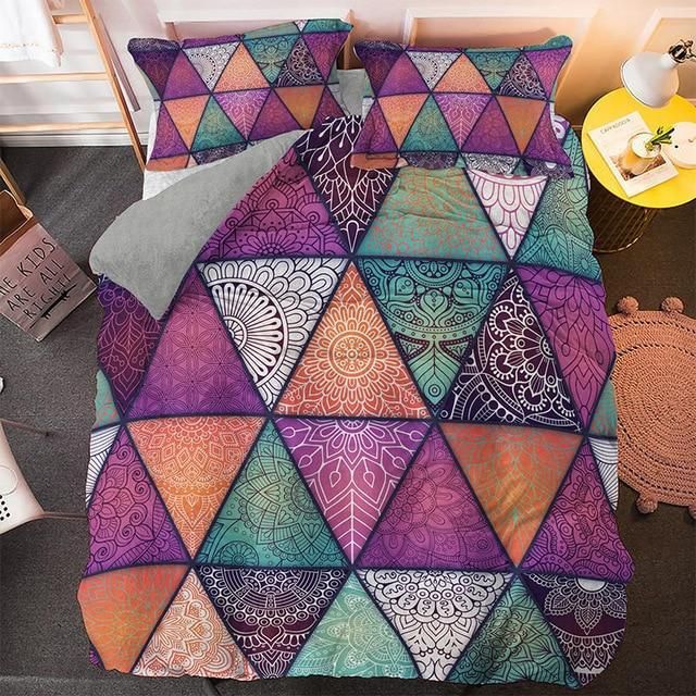colorful mandala vintage duvet cover bedding set 2948