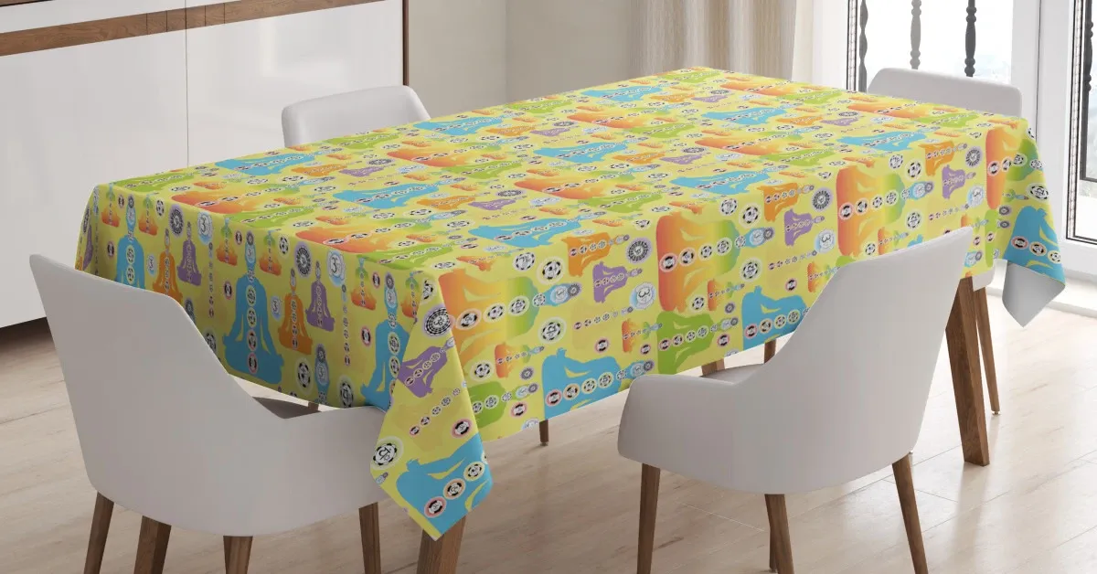 Colorful Meditaiton Man 3D Printed Tablecloth Table Decor colorful meditaiton man 3d printed tablecloth table decor 7652