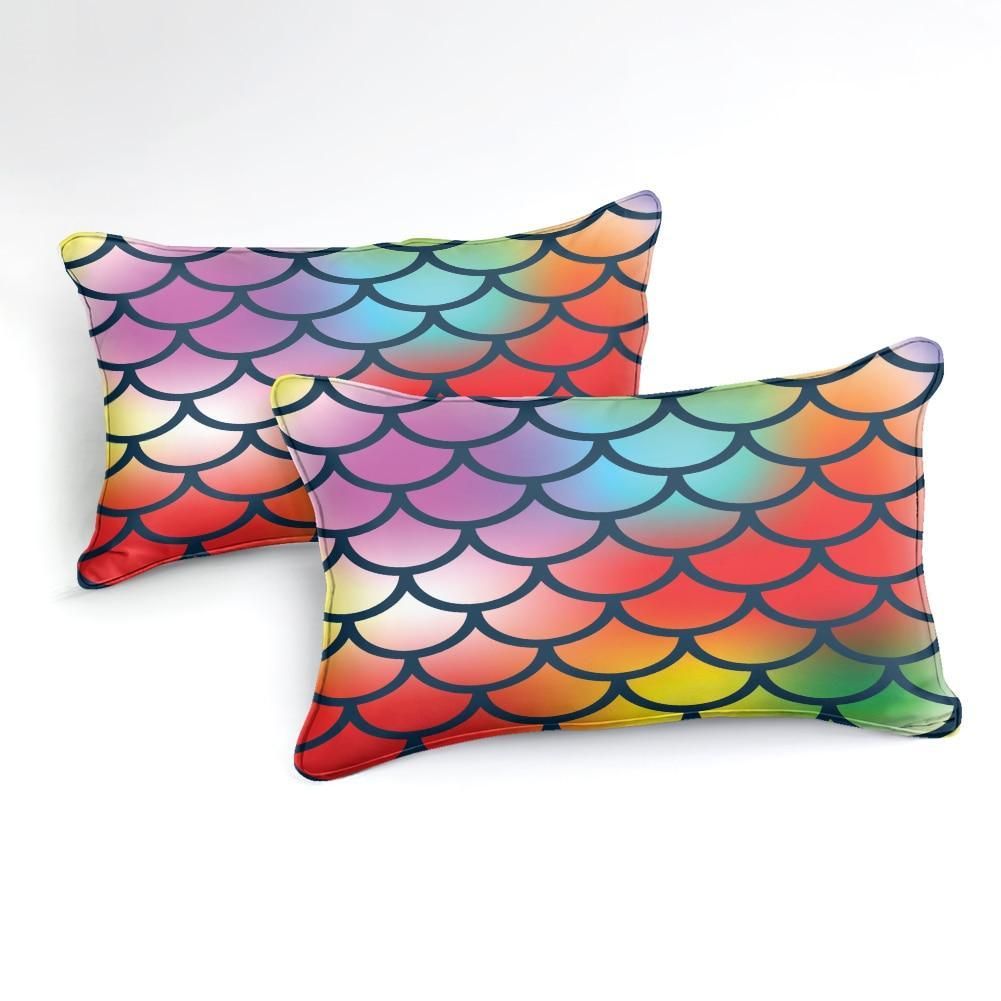 Colorful Mermaid Scale Duvet Cover Bedding Set colorful mermaid scale duvet cover bedding set 4435