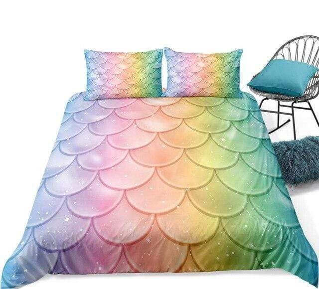 Colorful Mermaid Scale Duvet Cover Bedding Set colorful mermaid scale duvet cover bedding set 7873