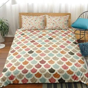 colorful mermaid scale duvet cover bedding set 8131