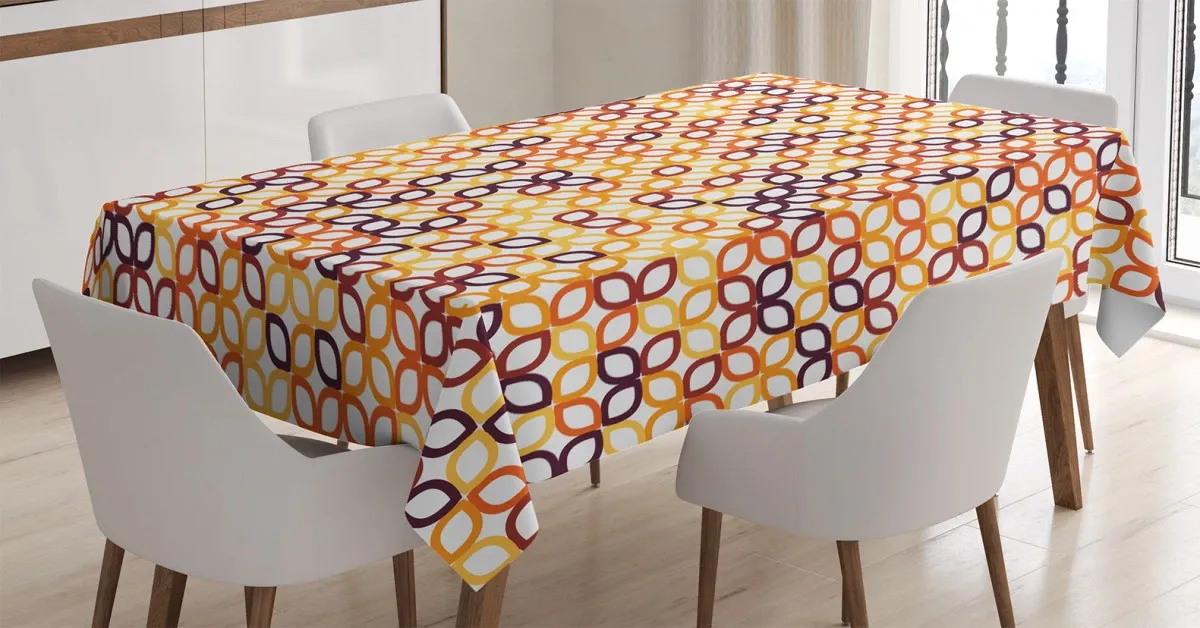 colorful petal modern 3d printed tablecloth table decor 8529