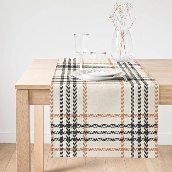 colorful plaid nice ornamental printed table runner 7469