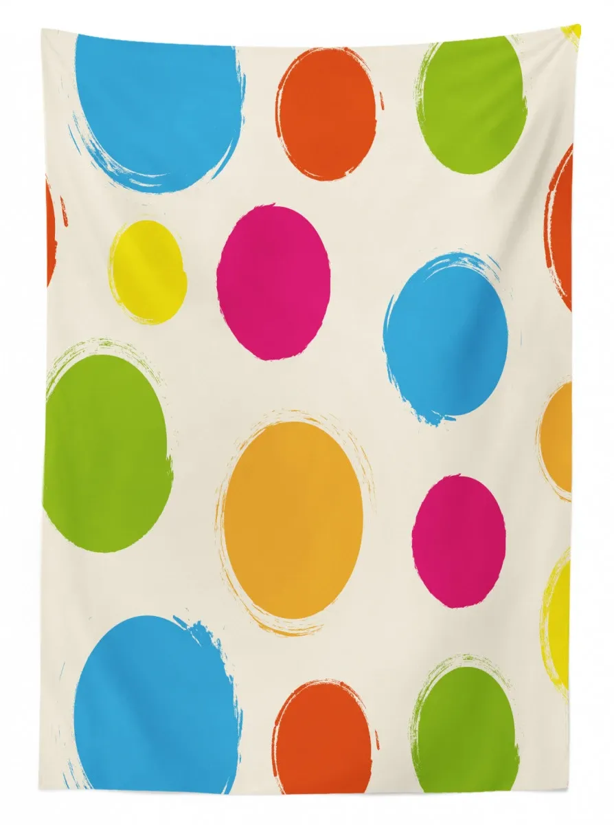 colorful round forms 3d printed tablecloth table decor 6784