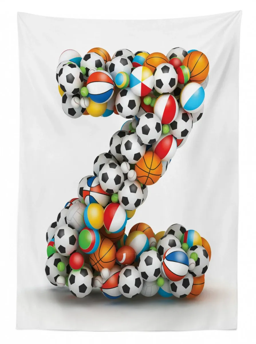 Colorful Sports Balls 3D Printed Tablecloth Table Decor colorful sports balls 3d printed tablecloth table decor 4176