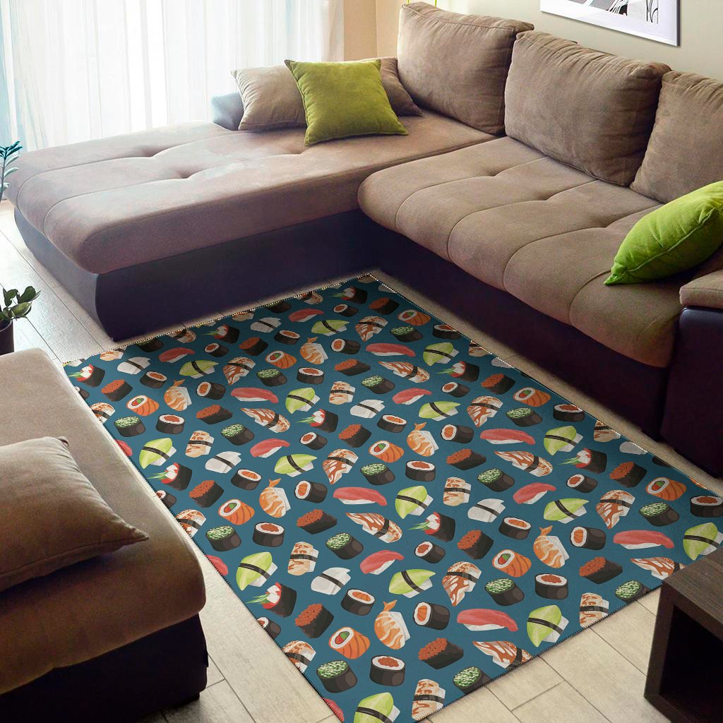 colorful sushi pattern print area rug floor decor 8562