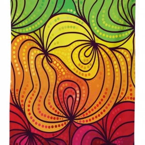 colorful tangled lines 3d printed tablecloth table decor 5279
