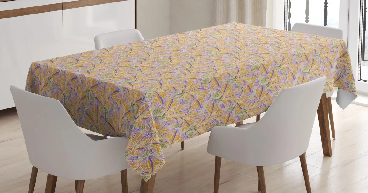 Colorful Tropical Growth 3D Printed Tablecloth Table Decor colorful tropical growth 3d printed tablecloth table decor 1039