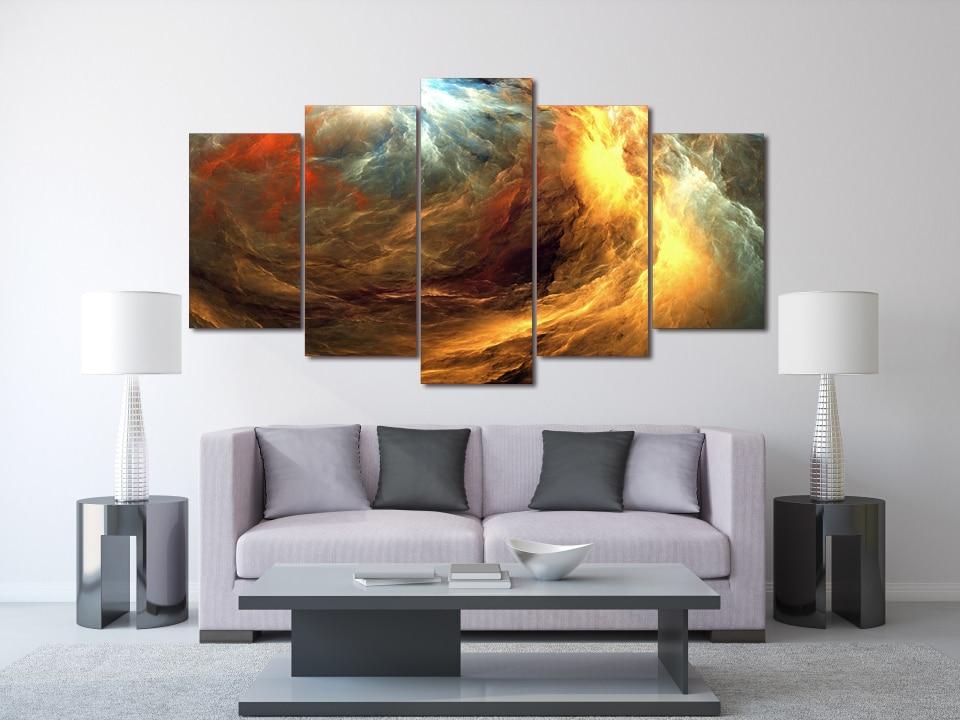 colors clouds 1 abstract 5 panel canvas art wall decor 6926