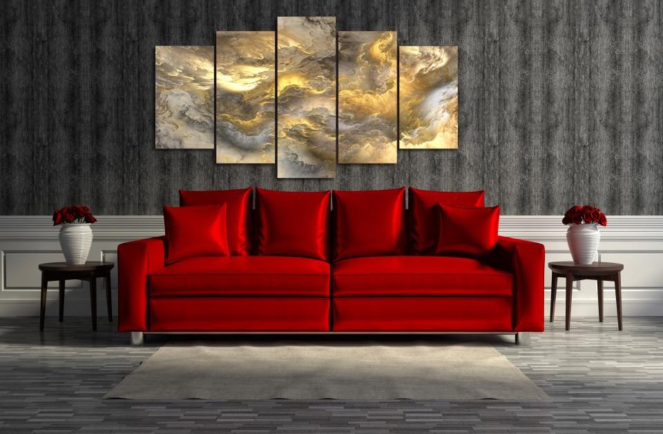 colors clouds 5 abstract 5 panel canvas art wall decor 1276