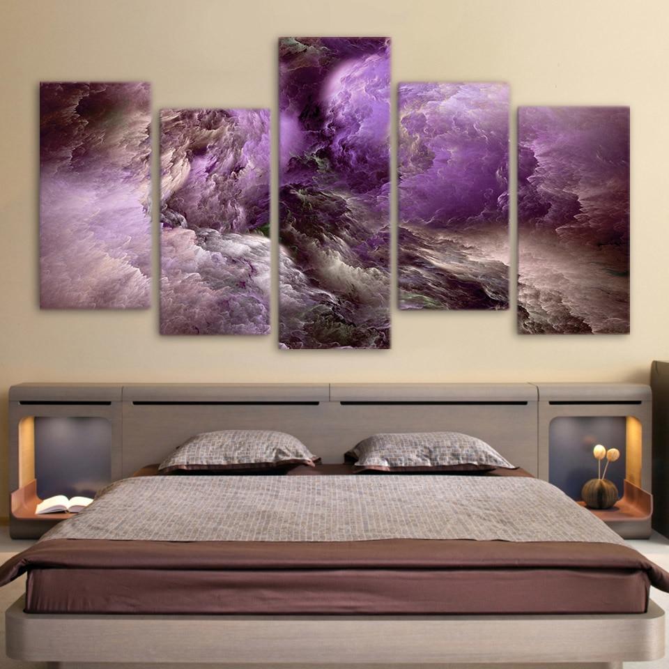 colors unreal clouds abstract 5 panel canvas art wall decor 4348