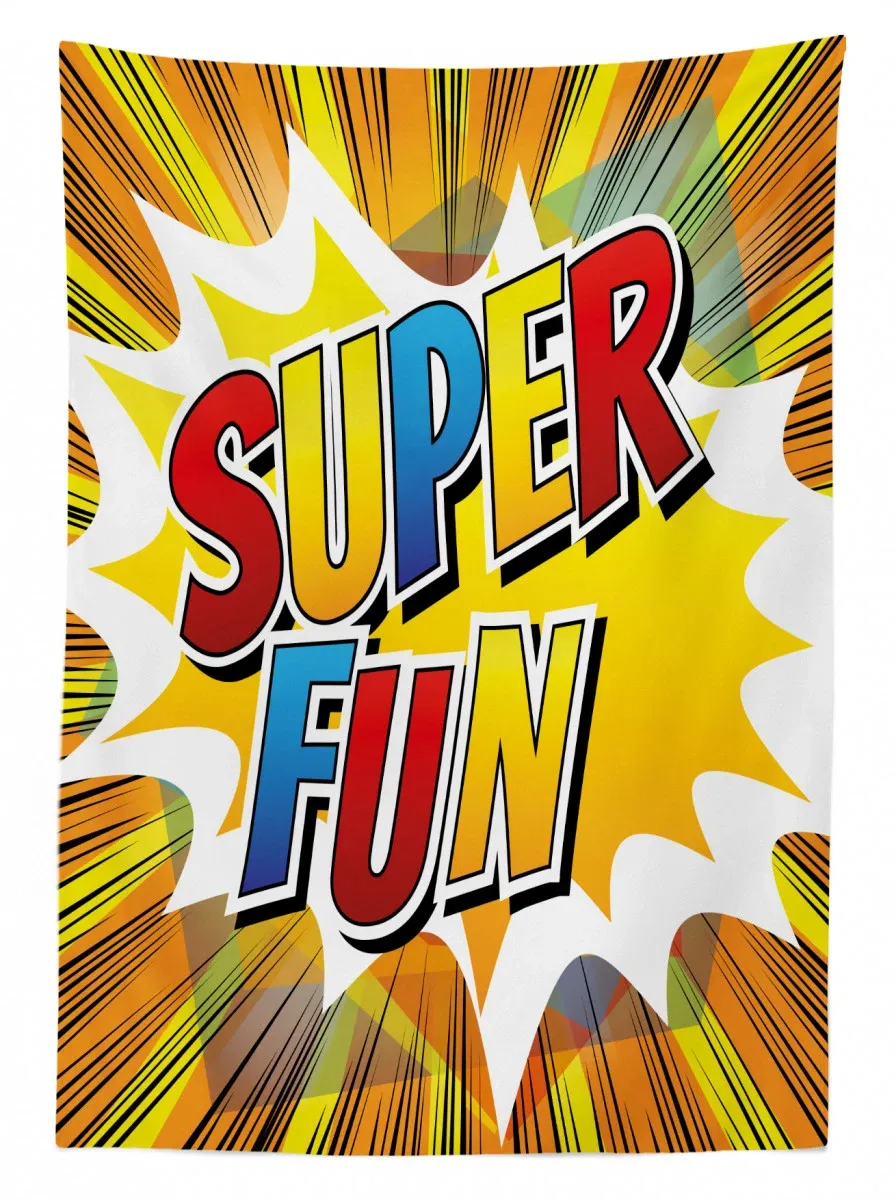 comic book words cartoon 3d printed tablecloth table decor 4581