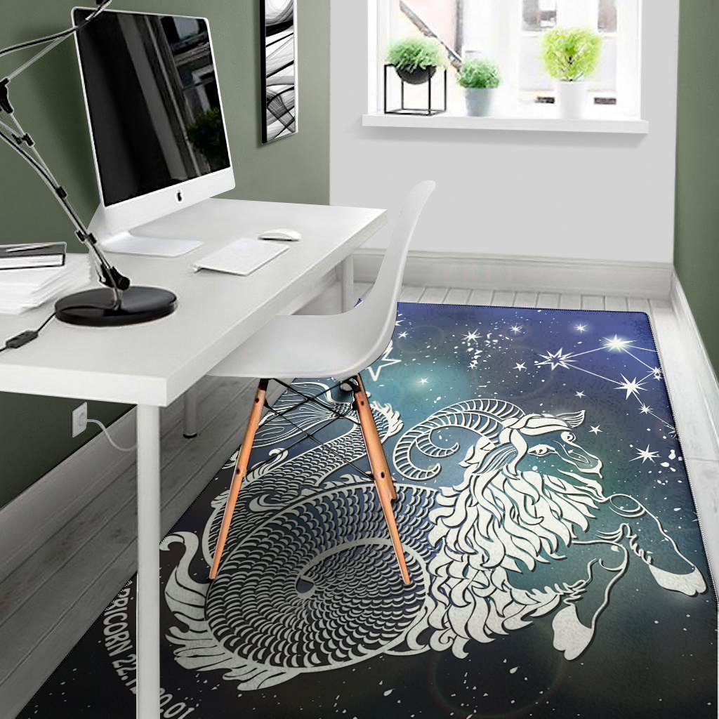 constellation of capricorn print area rug floor decor 6257