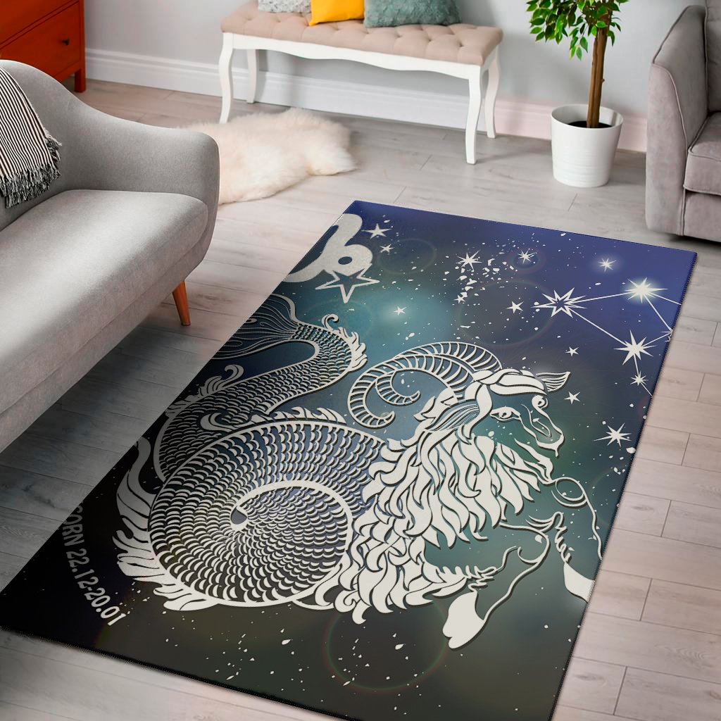 constellation of capricorn print area rug floor decor 7853