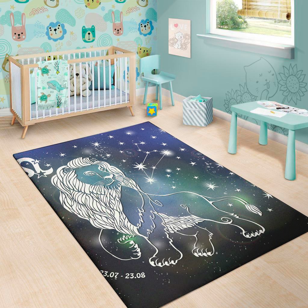 constellation of leo print area rug floor decor 5878