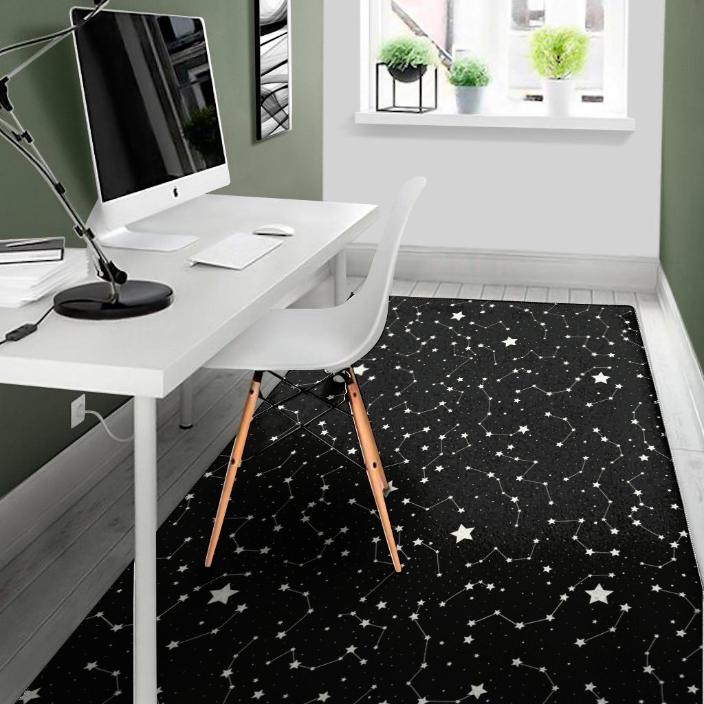 Constellation Sky Map Pattern Print Area Rug Floor Decor constellation sky map pattern print area rug floor decor 4213