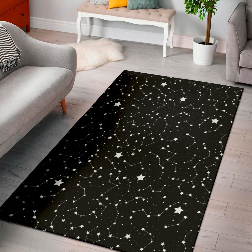 Constellation Sky Map Pattern Print Area Rug Floor Decor constellation sky map pattern print area rug floor decor 8477