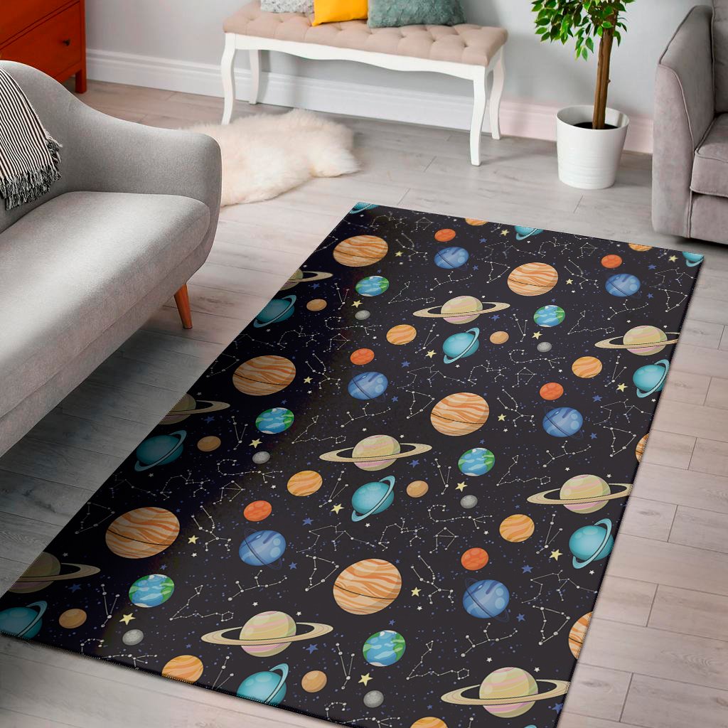 Constellations And Planets Pattern Print Area Rug Floor Decor constellations and planets pattern print area rug floor decor 3053