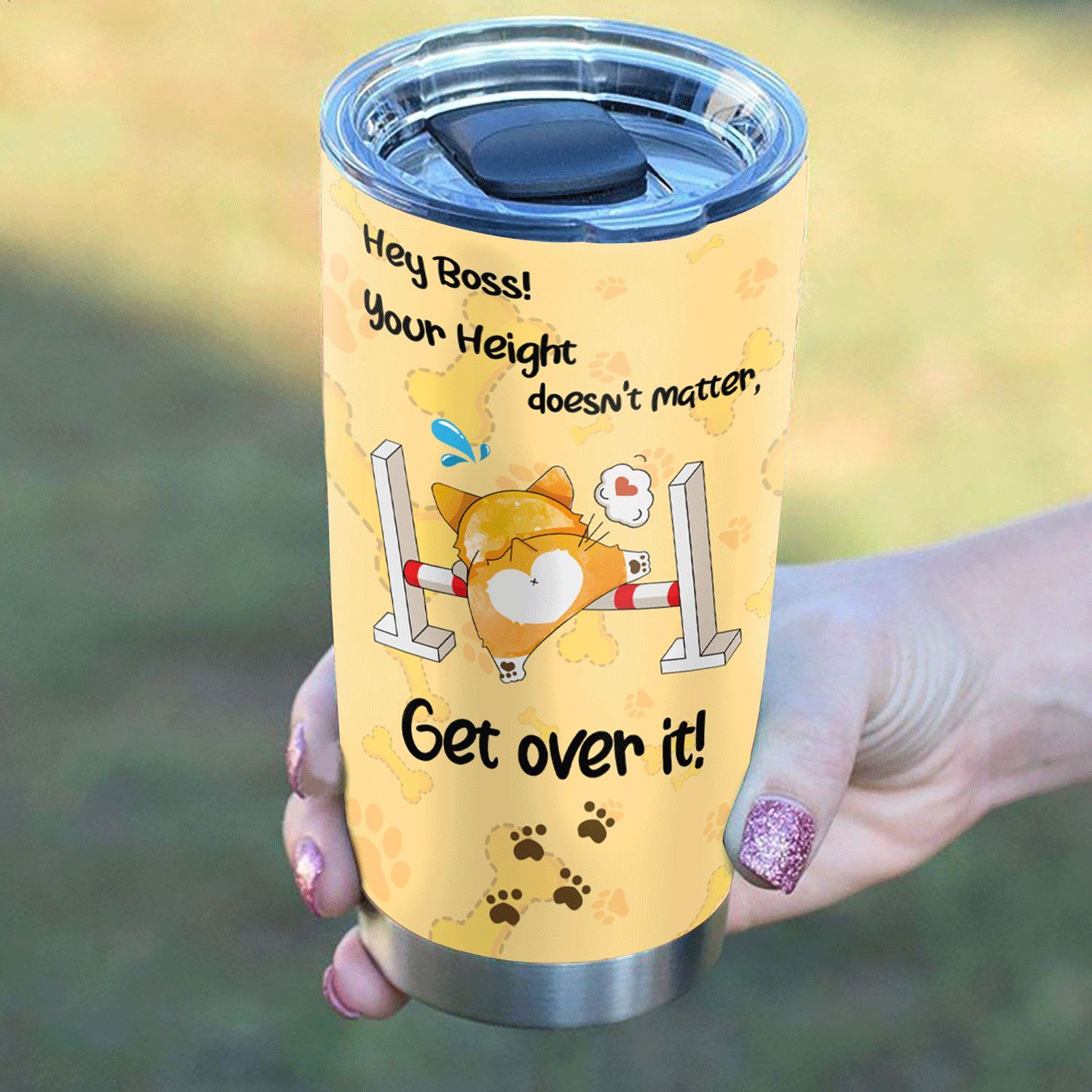 Corgi Get Over It Stainless Steel Tumbler corgi get over it stainless steel tumbler 7991