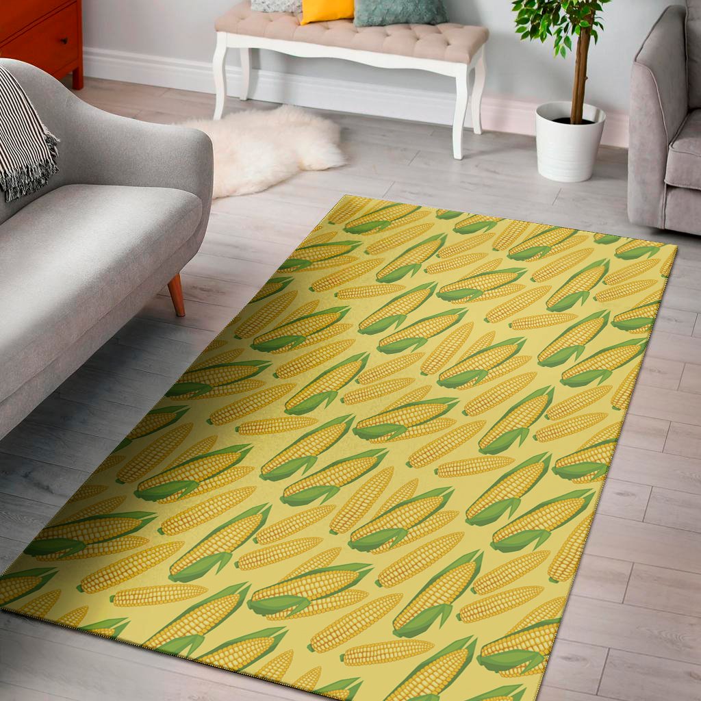 corn cob pattern print area rug floor decor 1671
