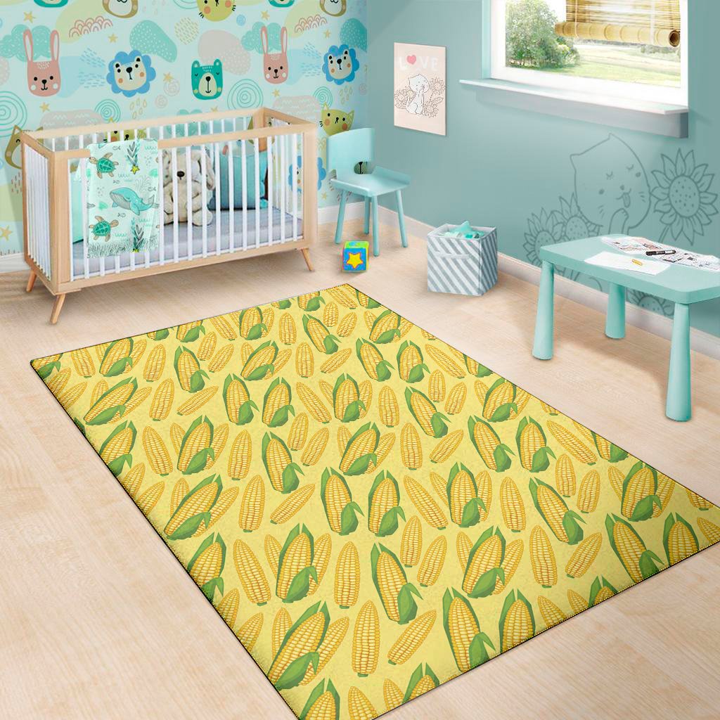 corn cob pattern print area rug floor decor 6588