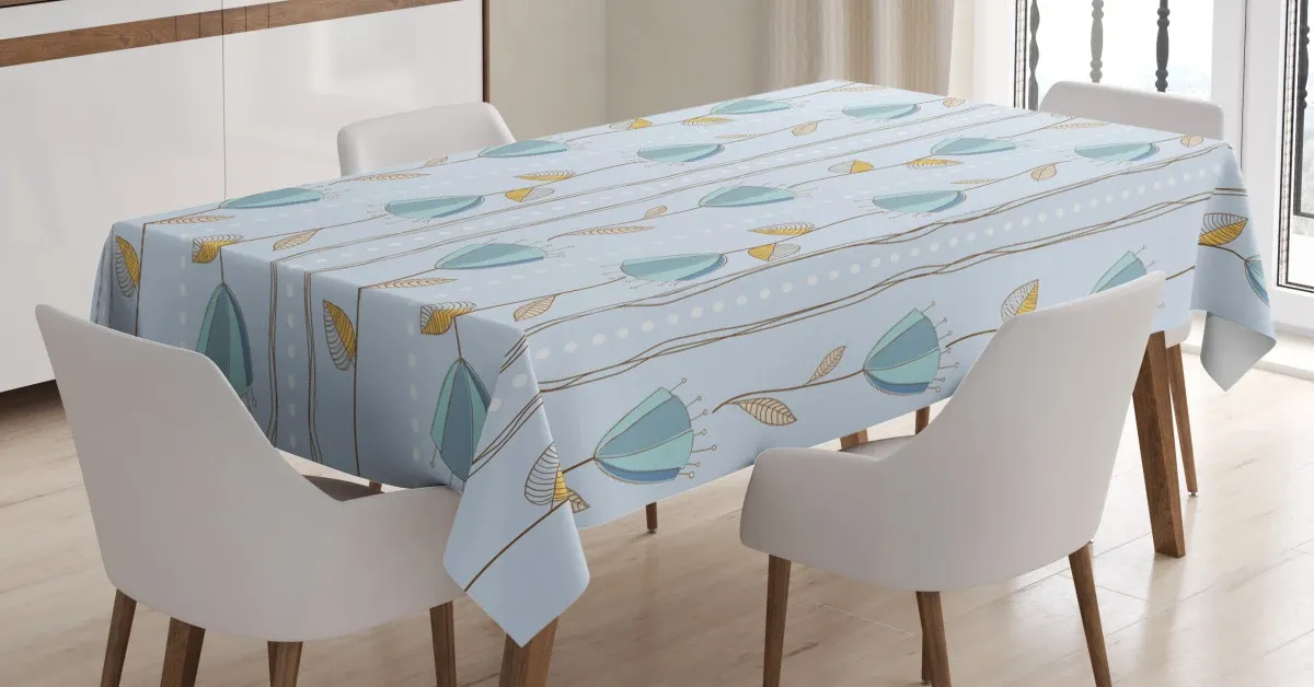 corsage of flowers stripes 3d printed tablecloth table decor 8880