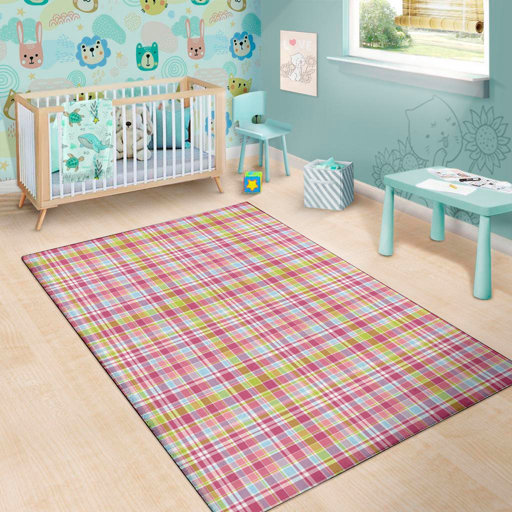 Cotton Candy Pastel Plaid Pattern Print Area Rug Floor Decor cotton candy pastel plaid pattern print area rug floor decor 8521