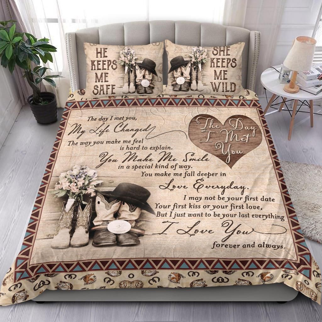 country the day i met you my life changed duvet cover bedding set 8258